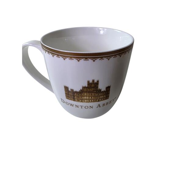 WORLD MARKET Downton Abbey White Brown Gold 2015 Tea Coffee Mug - Picture 1 of 9